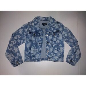 Girls blue rose Jean jacket‎ size 8